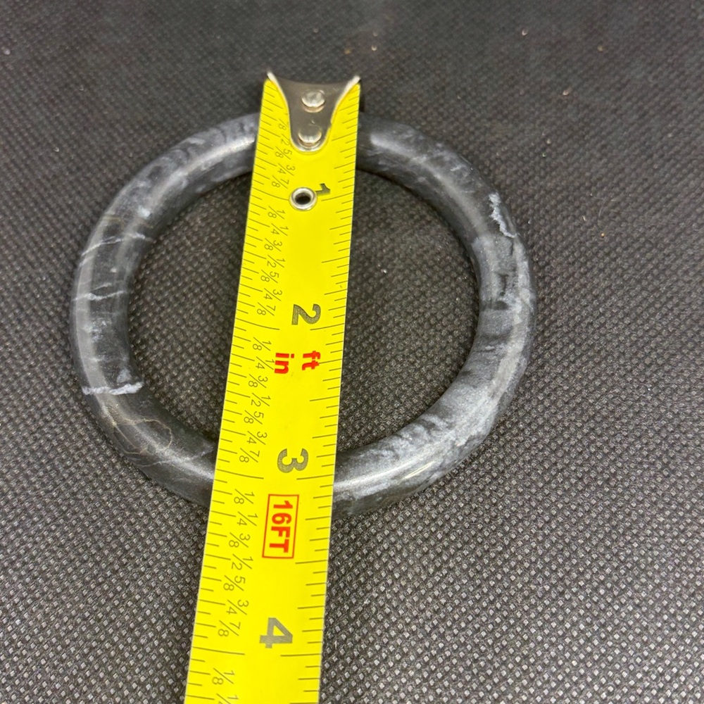 Genuine Black Jade Bangle Bracelet - Picture 4 of 4